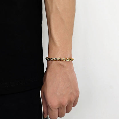 18K Gold Braided Bracelet