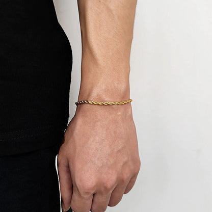 18K Gold Braided Bracelet