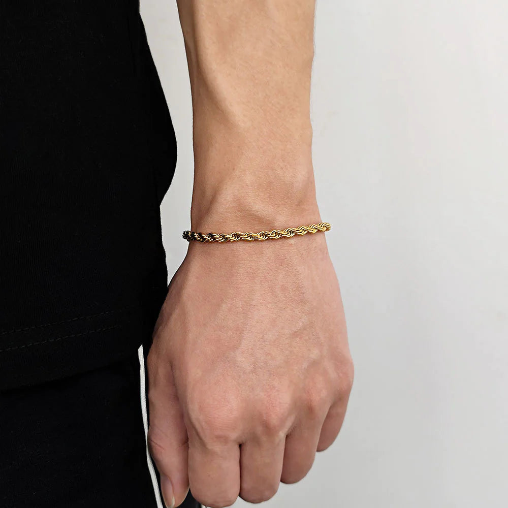 18K Gold Braided Bracelet